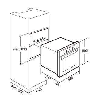 Схема встраивания Teka FGA 820