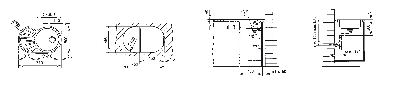 Схема встраивания Teka DR-77 1B 1D MCTX